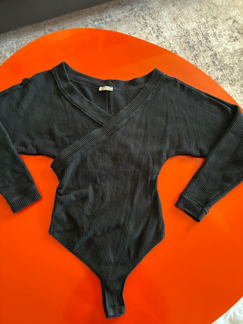 2pieces FP Long Sleeve Bodysuit in Blk & Dynamite Sleeveless Bodysuit in Blk/Gry